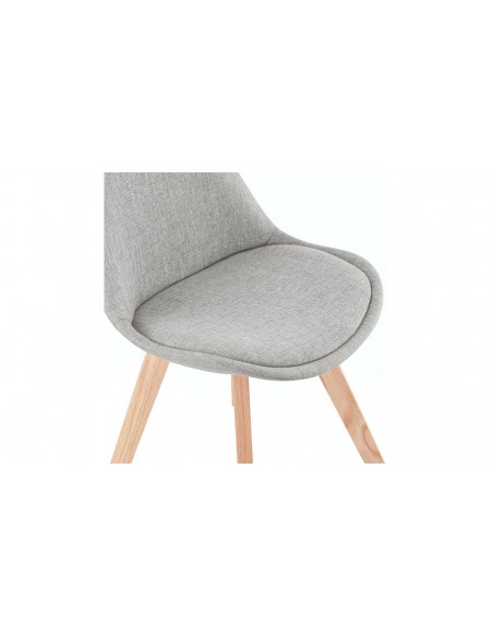 Chaise scandinave gris naturel Letizia