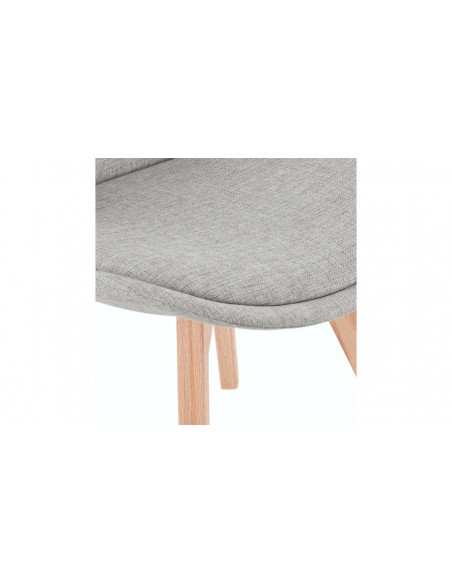 Chaise scandinave gris naturel Letizia