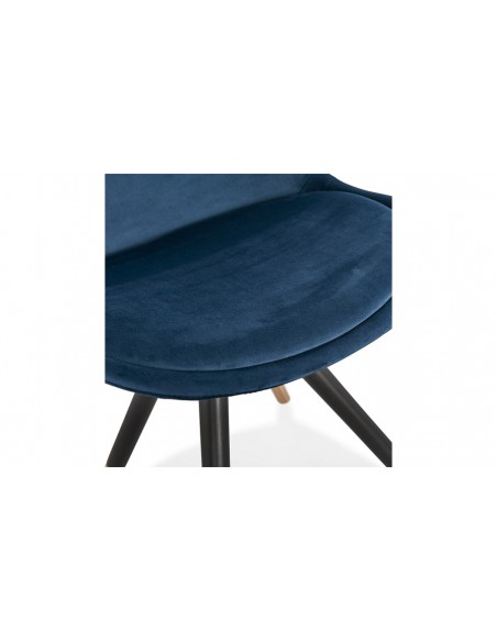 Chaise velours bleu Gloria