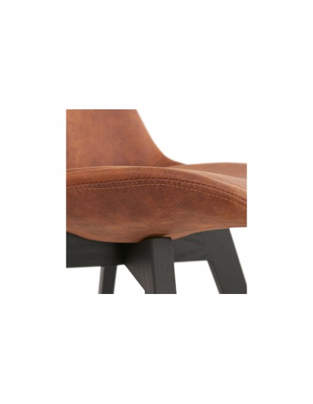 Chaise scandinave noir marron Marta