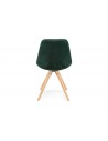 Chaise bois velours vert Carmen