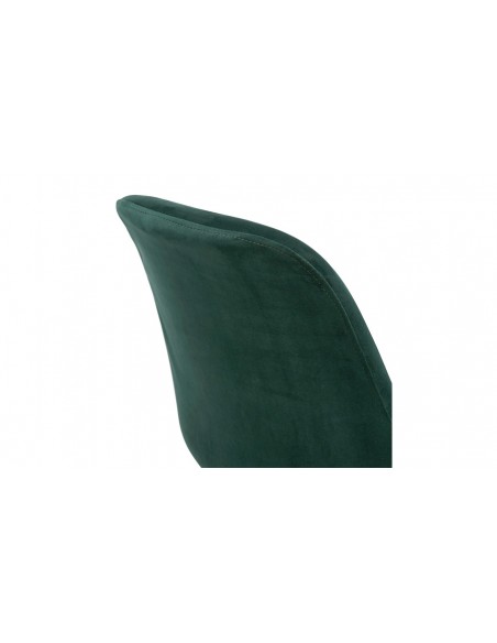 Chaise bois velours vert Carmen