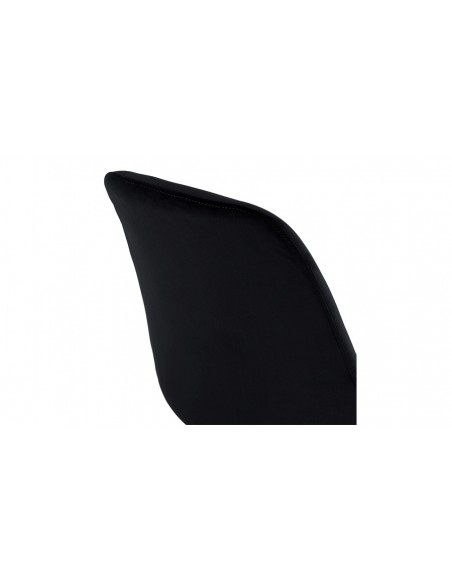 Chaise bois velours noir Carmen