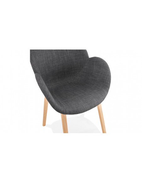 Fauteuil repas gris foncé Joost