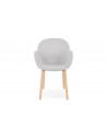 Fauteuil design gris clair Joost
