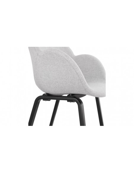 Fauteuil repas gris clair Joost