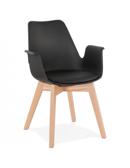 Fauteuil repas polypropylène noir