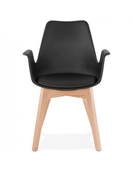 Fauteuil repas noir Daam