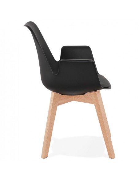 Fauteuil repas noir Daam