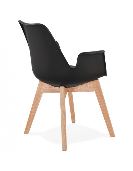 Fauteuil repas noir Daam