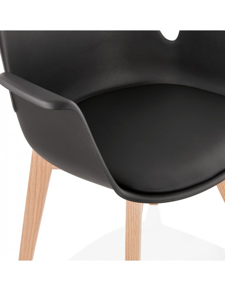 Fauteuil repas noir Daam