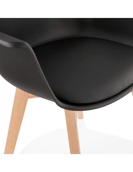 Fauteuil repas noir Daam