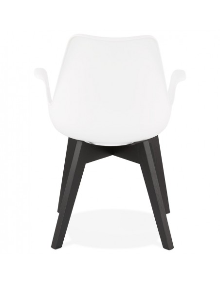 Fauteuil repas blanc noir Klaas