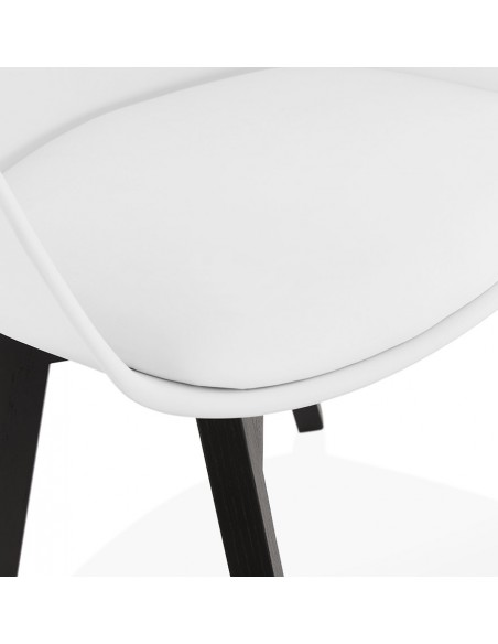 Fauteuil repas blanc noir Klaas