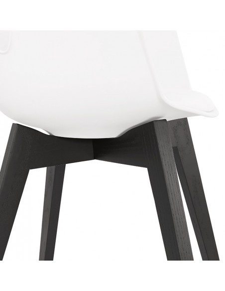 Fauteuil repas blanc noir Klaas