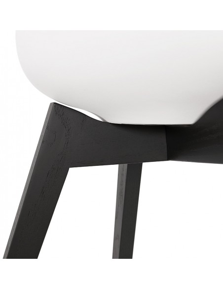 Fauteuil repas blanc noir Klaas