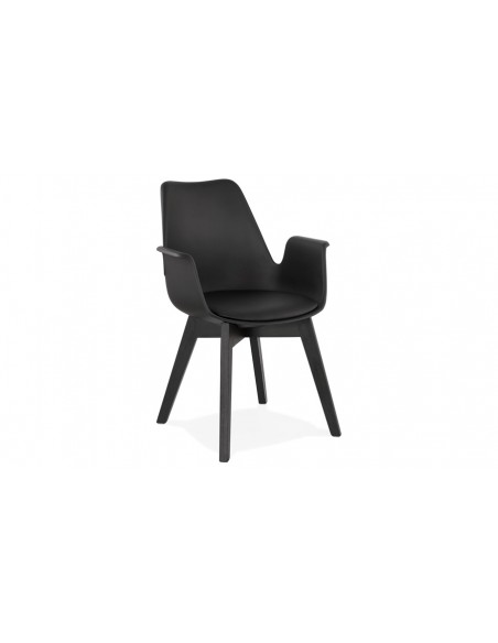 Fauteuil repas moderne noir