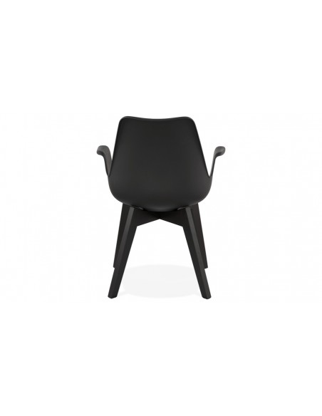 Fauteuil repas moderne noir Klaas