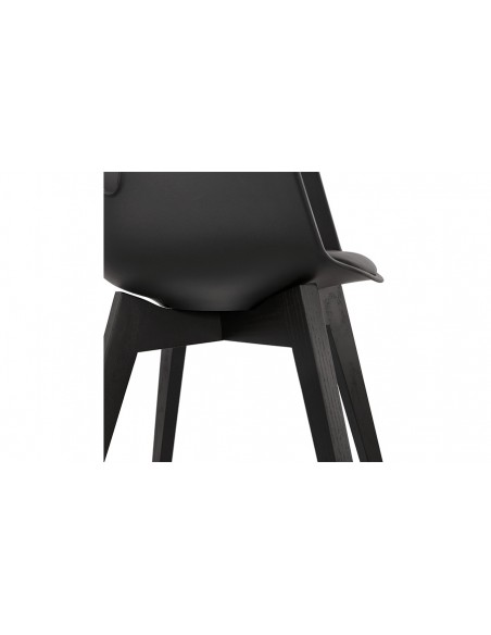 Fauteuil repas moderne noir Klaas