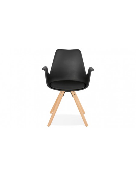 Fauteuil scandinave noir nature Erwin