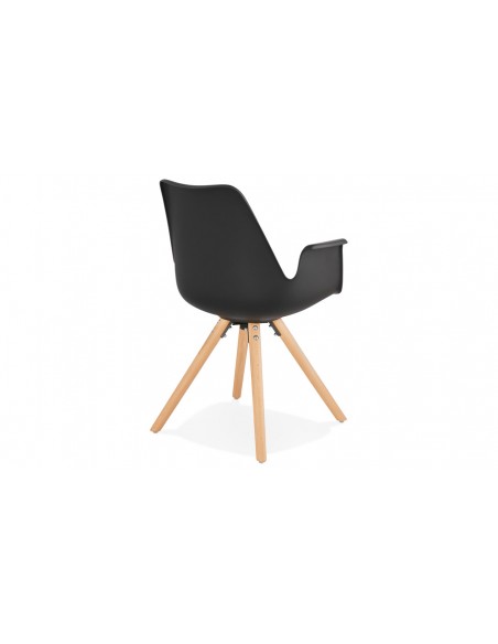 Fauteuil scandinave noir nature Erwin