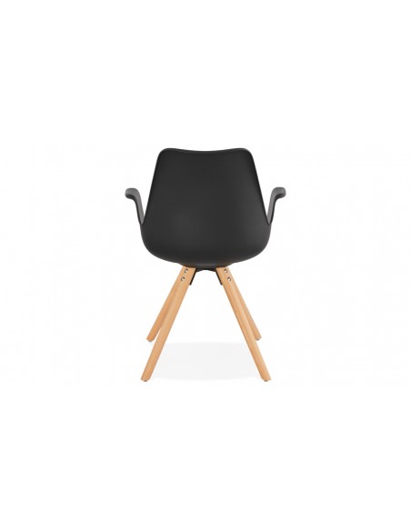 Fauteuil scandinave noir nature Erwin