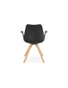 Fauteuil scandinave noir nature Erwin