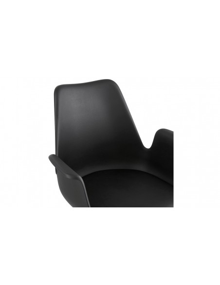 Fauteuil scandinave noir nature Erwin