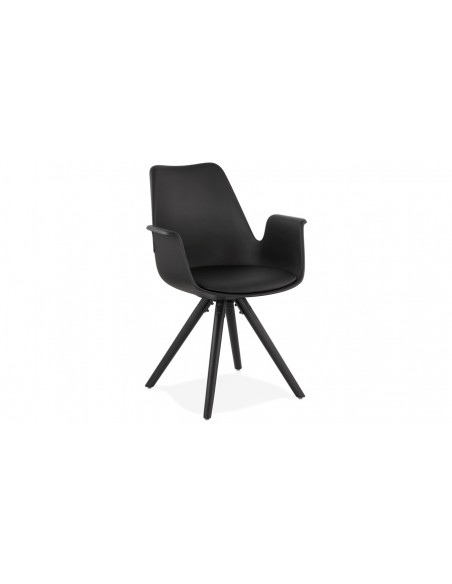 Fauteuil nordique noir Erwin