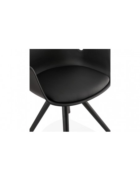 Fauteuil scandinave noir Erwin