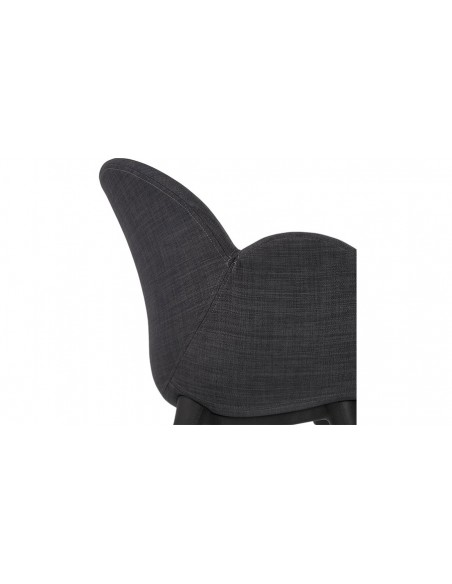 Fauteuil rond gris foncé Niels