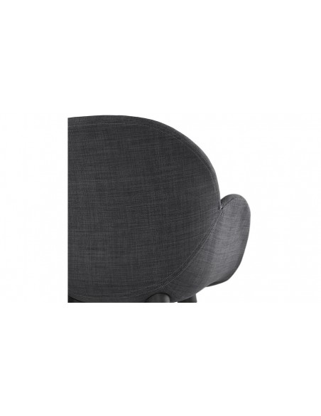 Fauteuil rond gris foncé Niels