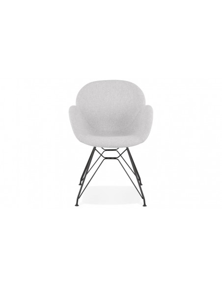 Fauteuil design gris clair Otto