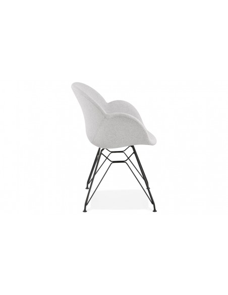 Fauteuil design gris clair Otto