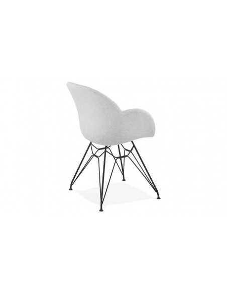 Fauteuil design gris clair Otto