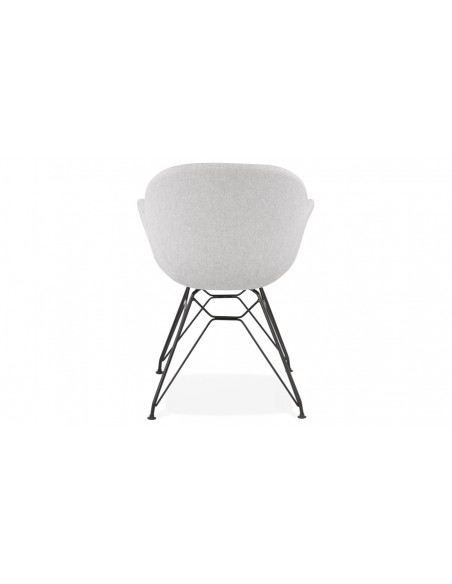 Fauteuil design gris clair Otto