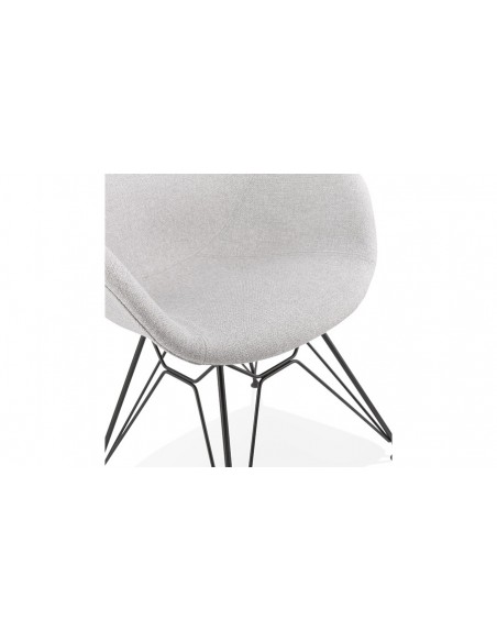 Fauteuil design gris clair Otto