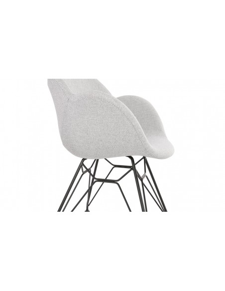 Fauteuil design gris clair Otto