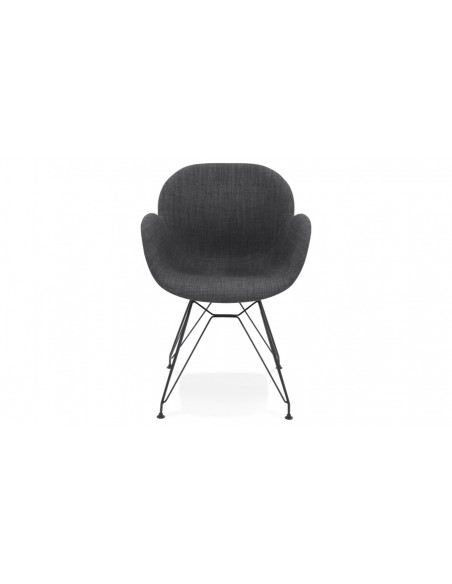 Fauteuil design gris foncé Otto