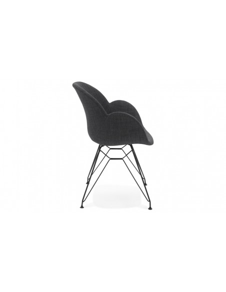 Fauteuil design gris foncé Otto