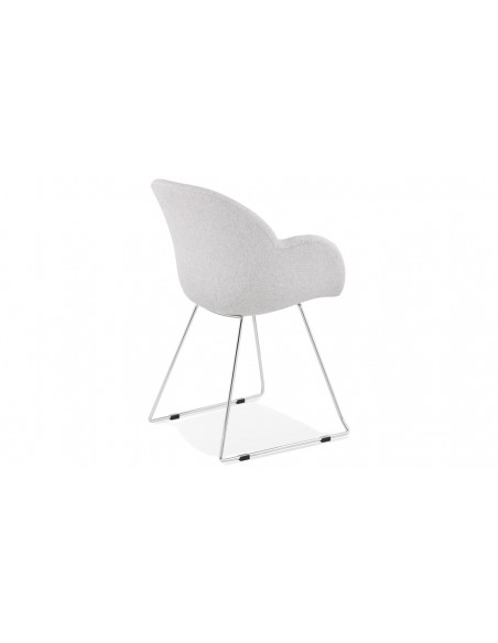 Fauteuil rond gris clair Niels