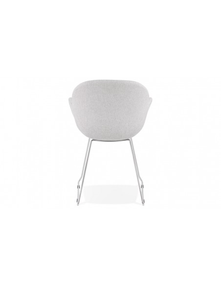 Fauteuil rond gris clair Niels