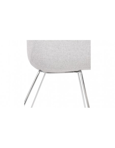 Fauteuil rond gris clair Niels