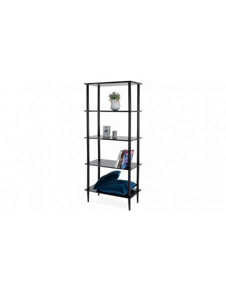 Bibliothèque scandinave noir Joanna