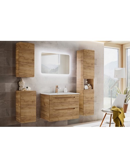 Ensemble salle de bain couleur bois de chêne