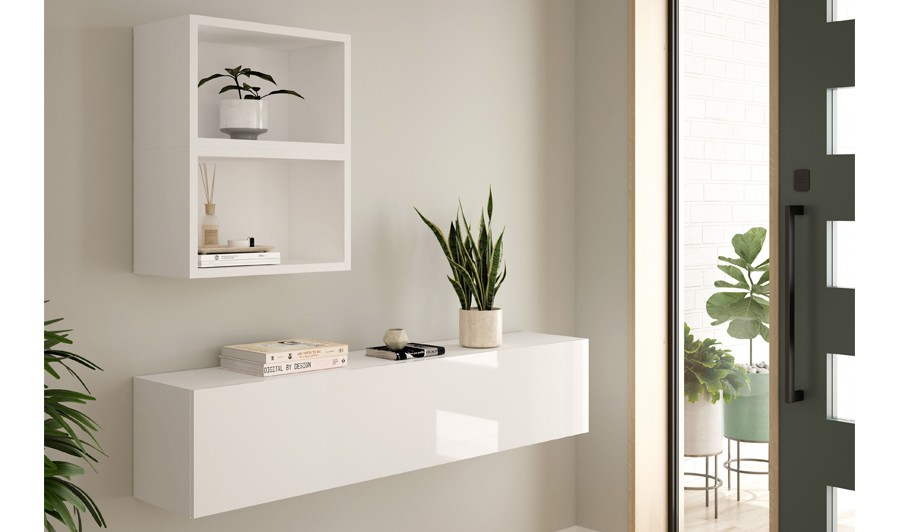 Composition de meubles d'entrées moderne blanc
