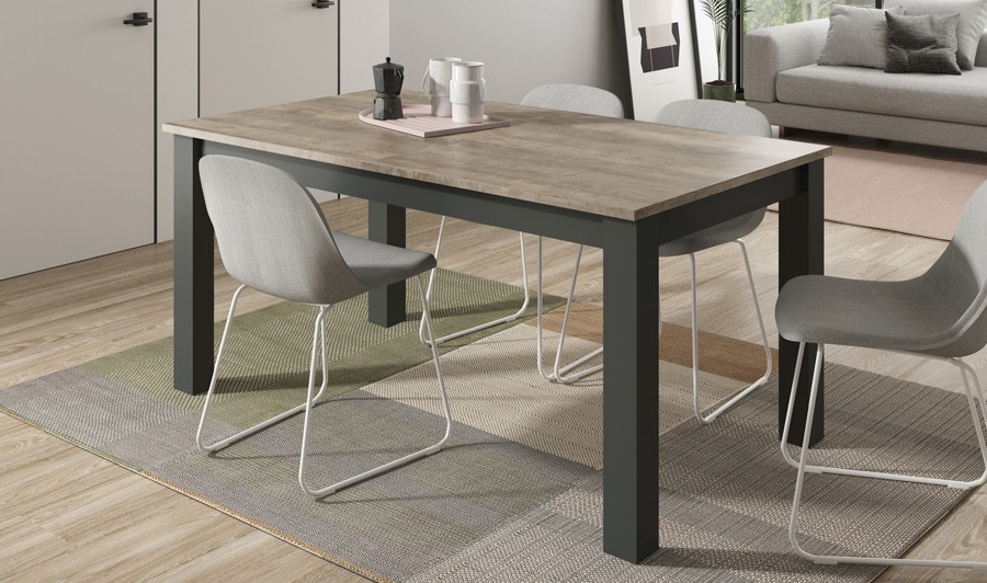 Table de salle à manger extensible Moderne Table Extensible Cuisine 120CM  x70CM x75CM + 1 Extensions