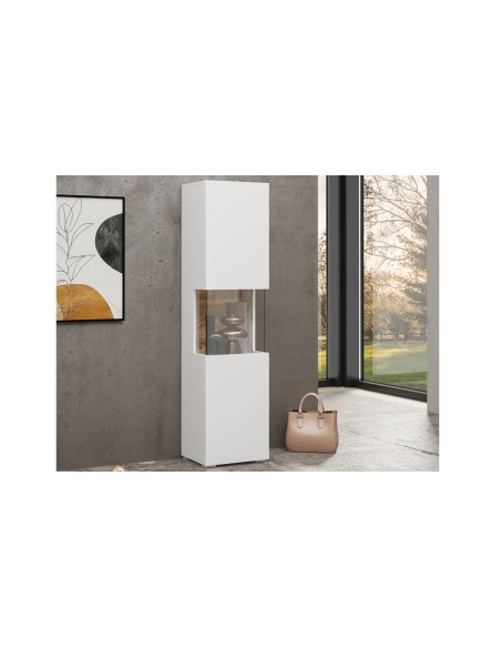 Vitrine blanche 1 porte