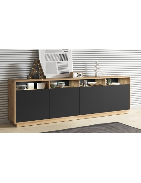 Buffet long noir mat Rwanda