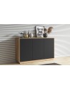 Petit buffet 160 cm noir mat